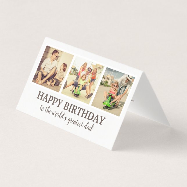 Carte d'anniversaire papa avec plusieurs photos d' (Front)