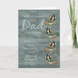 Carte d'anniversaire papa avec poisson