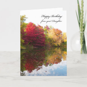 Carte d'anniversaire papa de fille — Scène d'autom