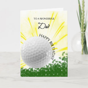 Carte d'anniversaire papa Golfer