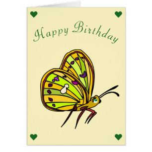 Carte d'anniversaire papillon