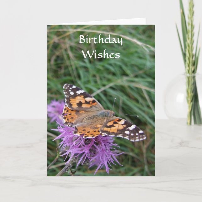 Carte d'anniversaire papillon (Devant)