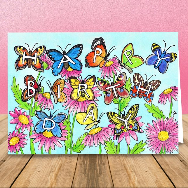 Carte d'anniversaire papillon (Créateur téléchargé)