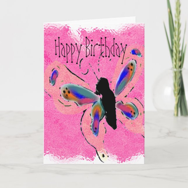 Carte d'anniversaire papillon (Devant)