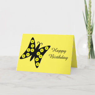Carte d'anniversaire papillon