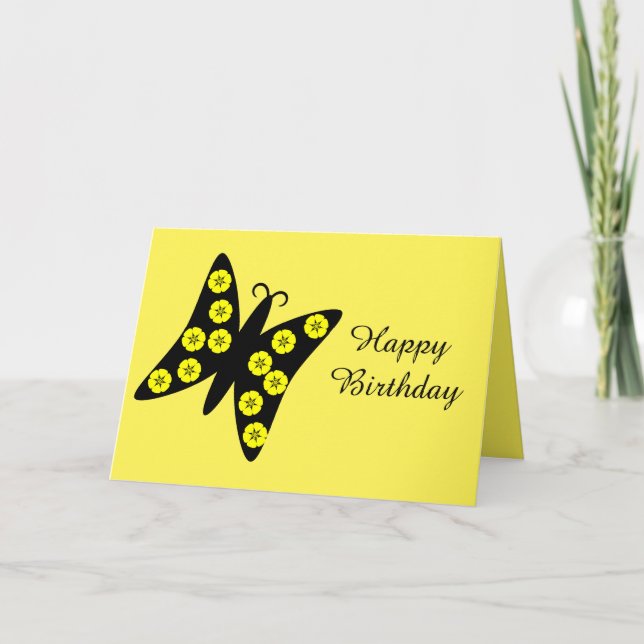 Carte d'anniversaire papillon (Devant)