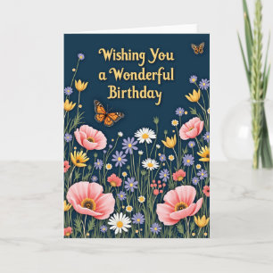 Carte d'anniversaire papillon joyeux