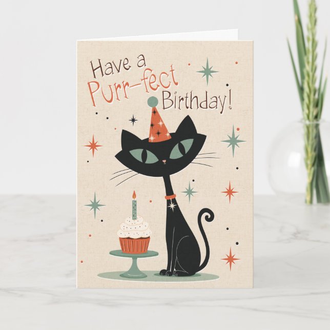 Carte d'anniversaire parfaite pour les chats (Devant)
