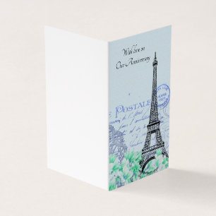 Carte d'anniversaire Paris personnalisable