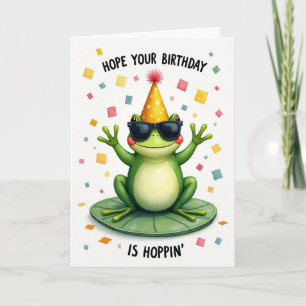 Carte d'anniversaire Party Frog