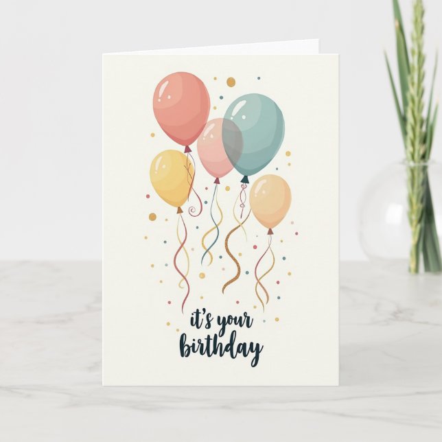 Carte d'anniversaire Pastel (Devant)