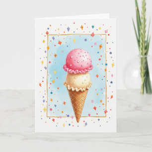 Carte d'anniversaire Pastel Confetti