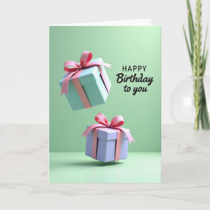 Carte d'anniversaire pastel douce