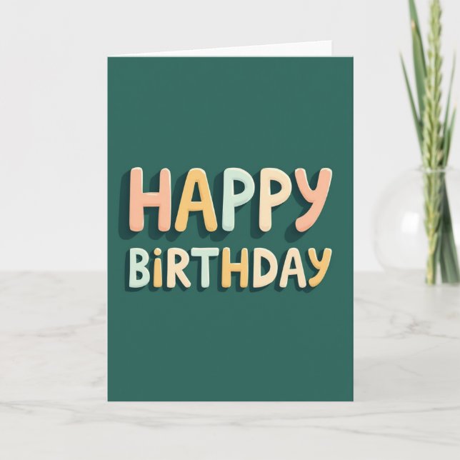 Carte d'anniversaire pastel douce (Devant)