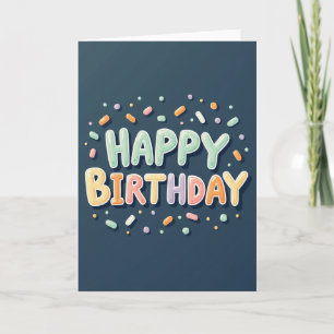 Carte d'anniversaire Pastel Enjouée