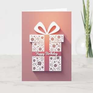Carte d'anniversaire Pastel Peach
