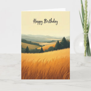 Carte d'anniversaire pastorale sereine