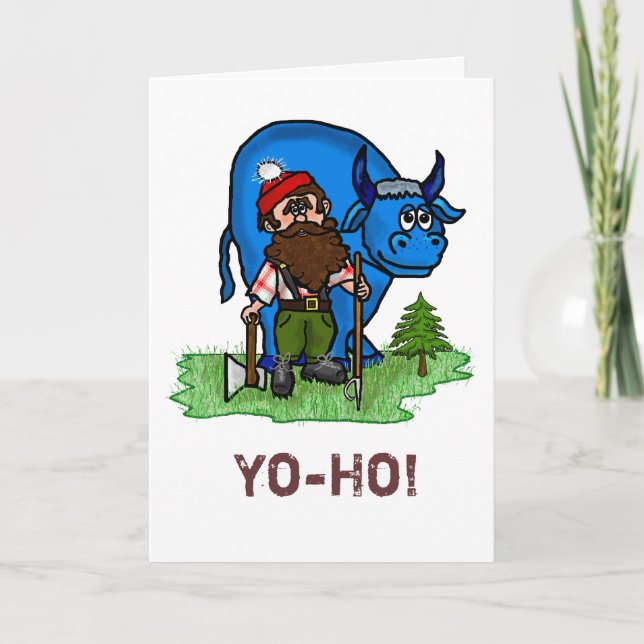 Carte d'anniversaire Paul Bunyan (Devant)