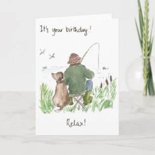 Carte d'anniversaire "Pêche"