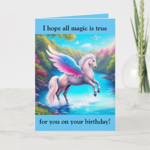 Carte d'anniversaire Pegasus