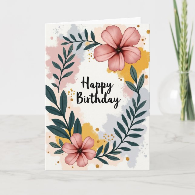 Carte d'anniversaire Peintre (Devant)