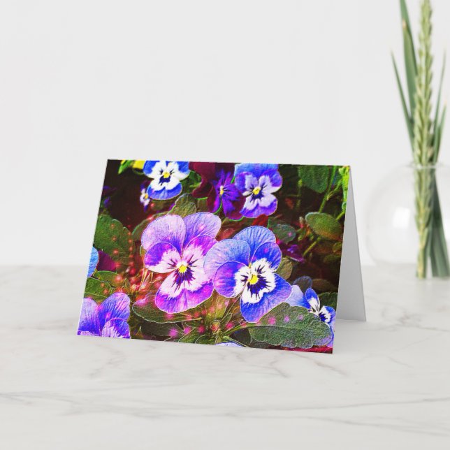 Carte d'anniversaire Pensée (Devant)
