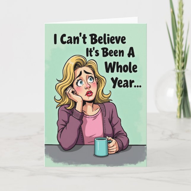 Carte d'anniversaire Pensive Year (Devant)