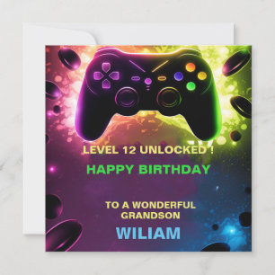 Carte d'anniversaire PersonaliZed Gamer