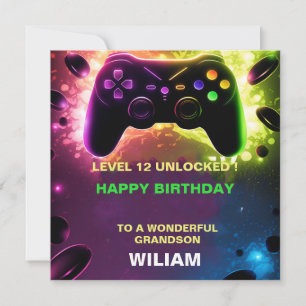 Carte d'anniversaire PersonaliZed Gamer