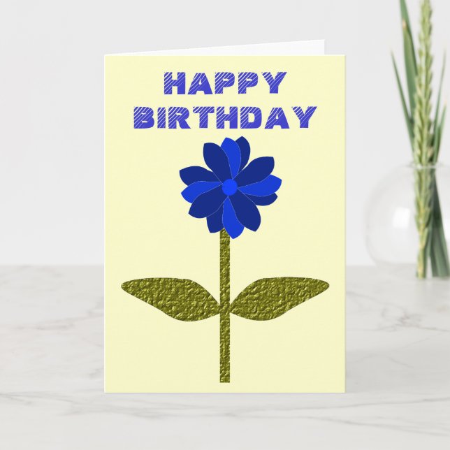 Carte d'anniversaire personnalisable Daisy Ocean B (Devant)