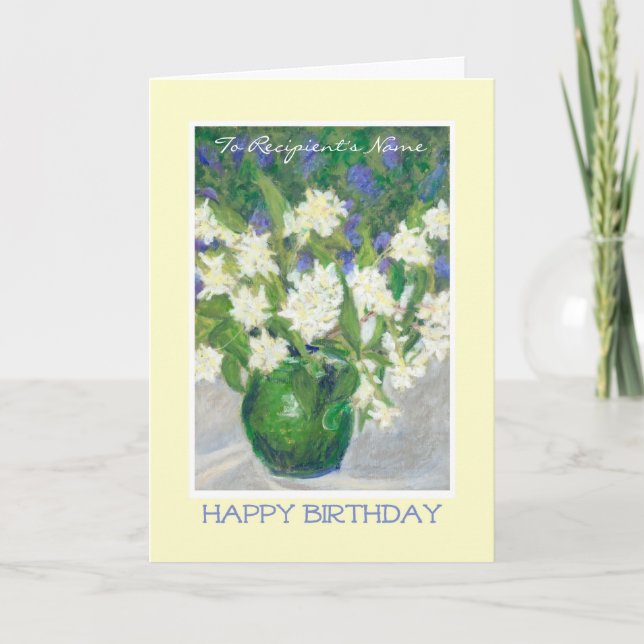 Carte d'anniversaire personnalisable - Faux orange (Devant)