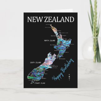 CARTE D'ANNIVERSAIRE PERSONNALISABLE NEW ZEALAND C