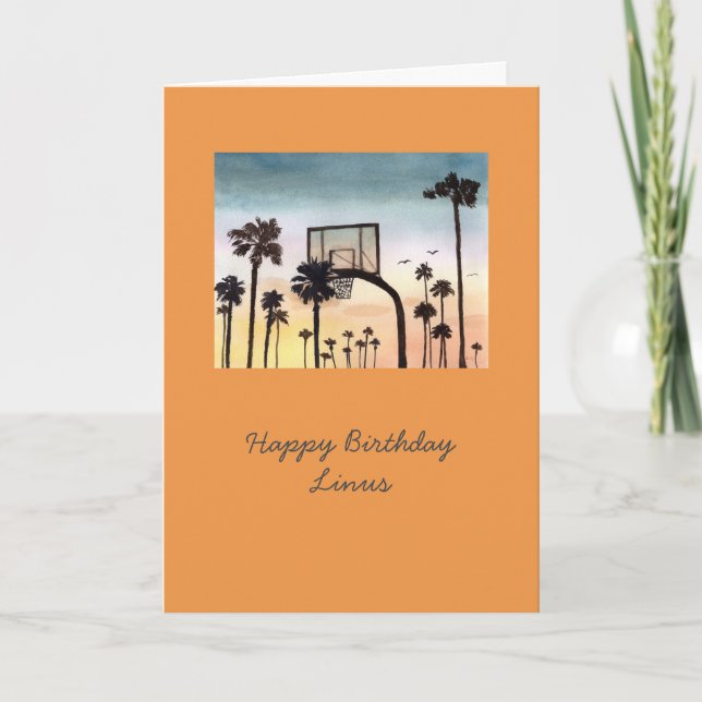 Carte d'anniversaire personnalisable Palm Trees  (Devant)