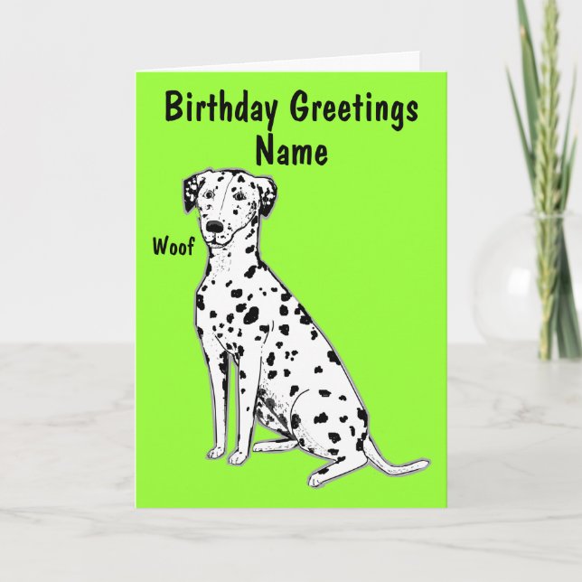 Carte d'anniversaire personnalisable pour chien da (Devant)