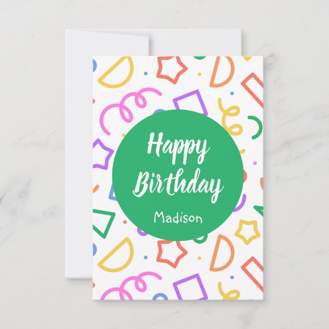 Carte d'anniversaire personnalisée (Devant)