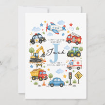 Carte d'anniversaire personnalisée 2 ans pour garç