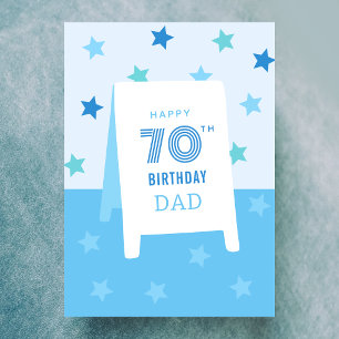 Carte d'anniversaire personnalisée 70 ans