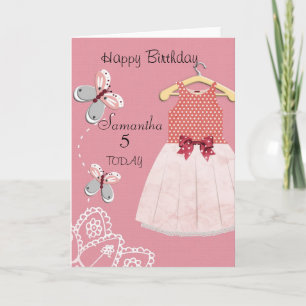 Carte d'anniversaire personnalisée aux petites fil