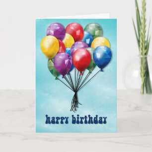 Carte d'anniversaire personnalisée avec ballons Lo