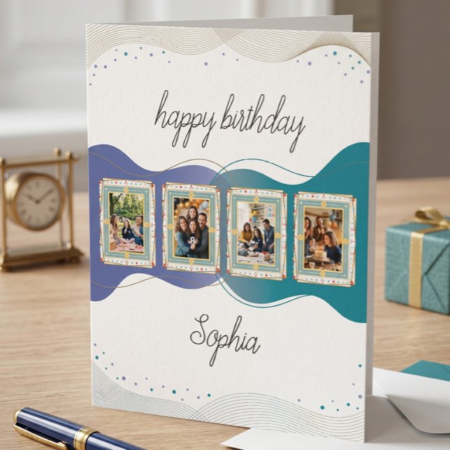 Carte d'anniversaire personnalisée avec collage de (Créateur téléchargé)