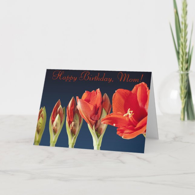 Carte d'anniversaire personnalisée avec des glaïeu (Devant)