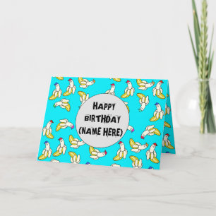 Carte d'anniversaire personnalisée avec dessin ani