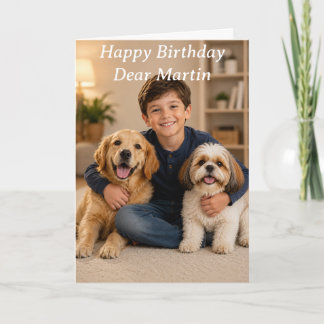 Carte d'anniversaire personnalisée avec photo et n