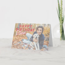 Carte d'anniversaire personnalisée avec photo pour