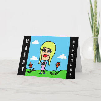 Carte d'anniversaire personnalisée Brown Eyed Girl