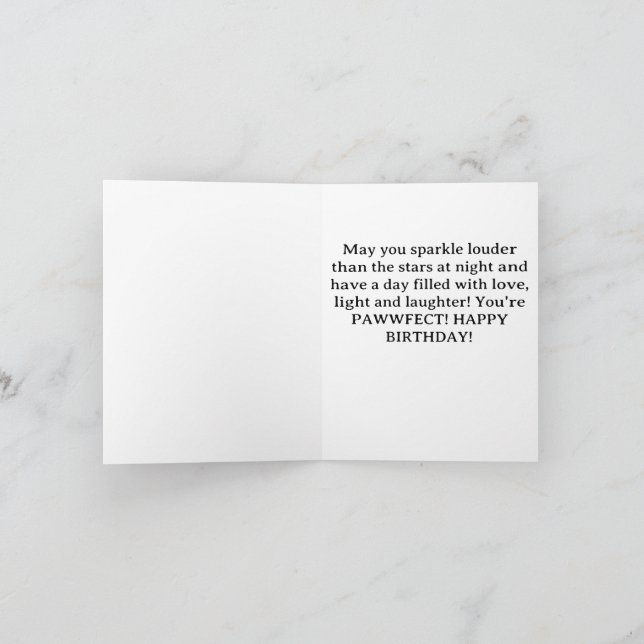 Carte d'anniversaire personnalisée, Caniche jouet  (Intérieur)