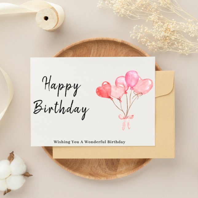 Carte d'anniversaire personnalisée, Carte d'annive (Custom Birthday Card, Balloon Birthday Card)