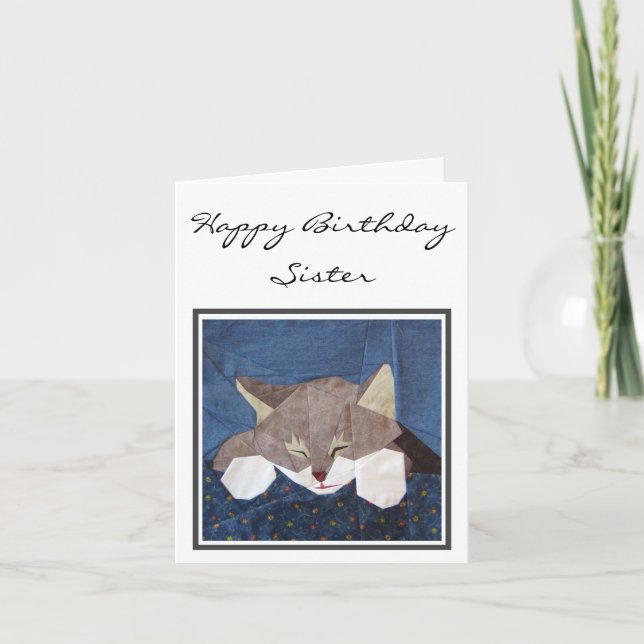 Carte d'anniversaire personnalisée - Chatons endor (Devant)