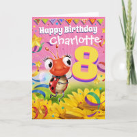 Carte d'anniversaire personnalisée de 8 ans Gamme
