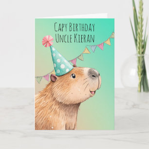 Carte d'anniversaire personnalisée de capybara